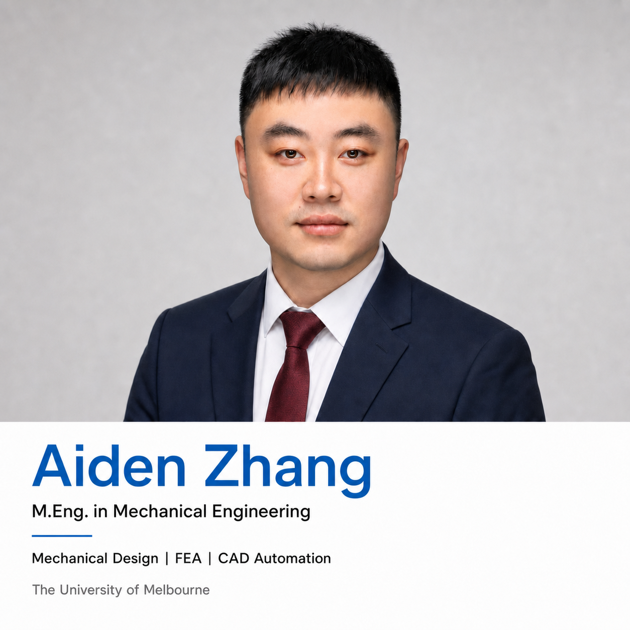 Portrait of Aiden Zhang